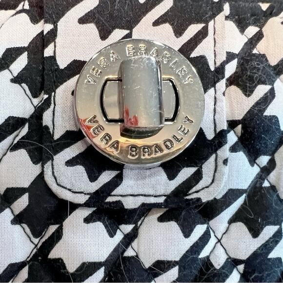 Vera Bradley Midnight Houndstooth Turn Lock Wallet EXCELLENT! - Picture 2 of 6